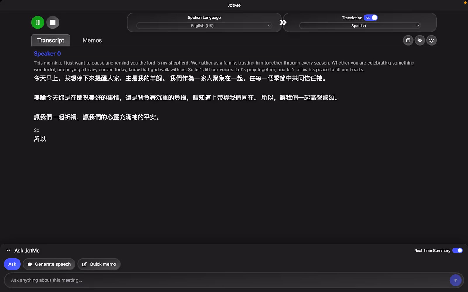How to Use JotMe for Bilingual Translation?