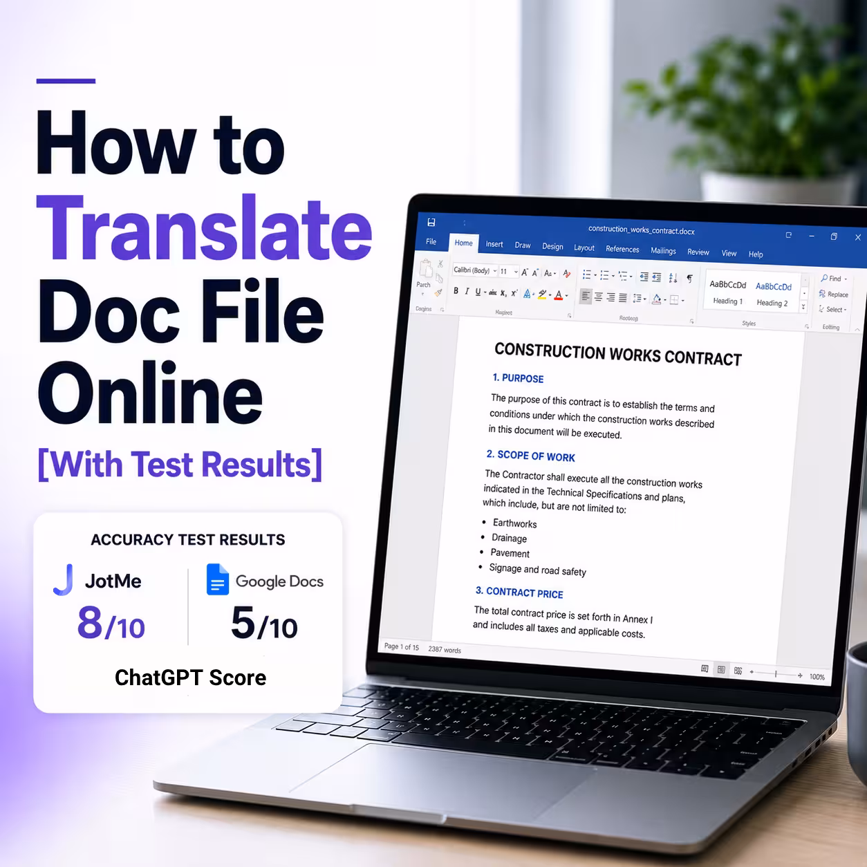 JotMe — Dokument übersetzen online [Mit Testergebnissen]