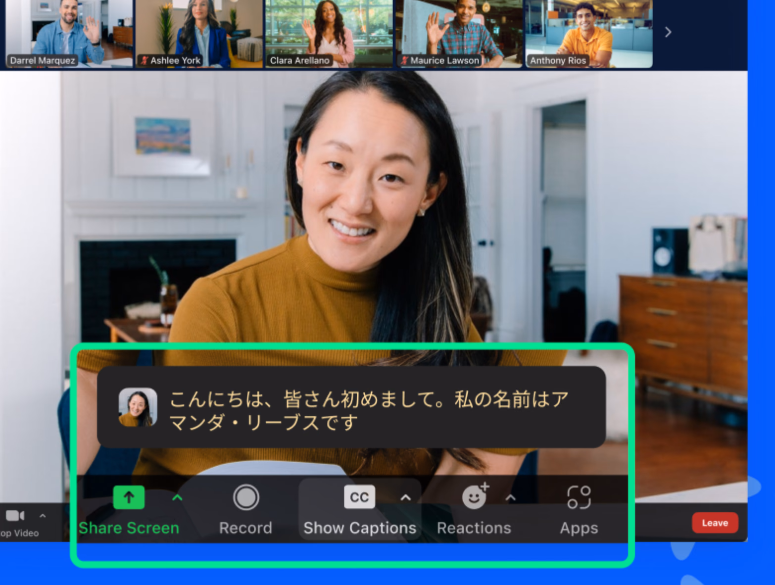 Zoom 翻訳 デモ