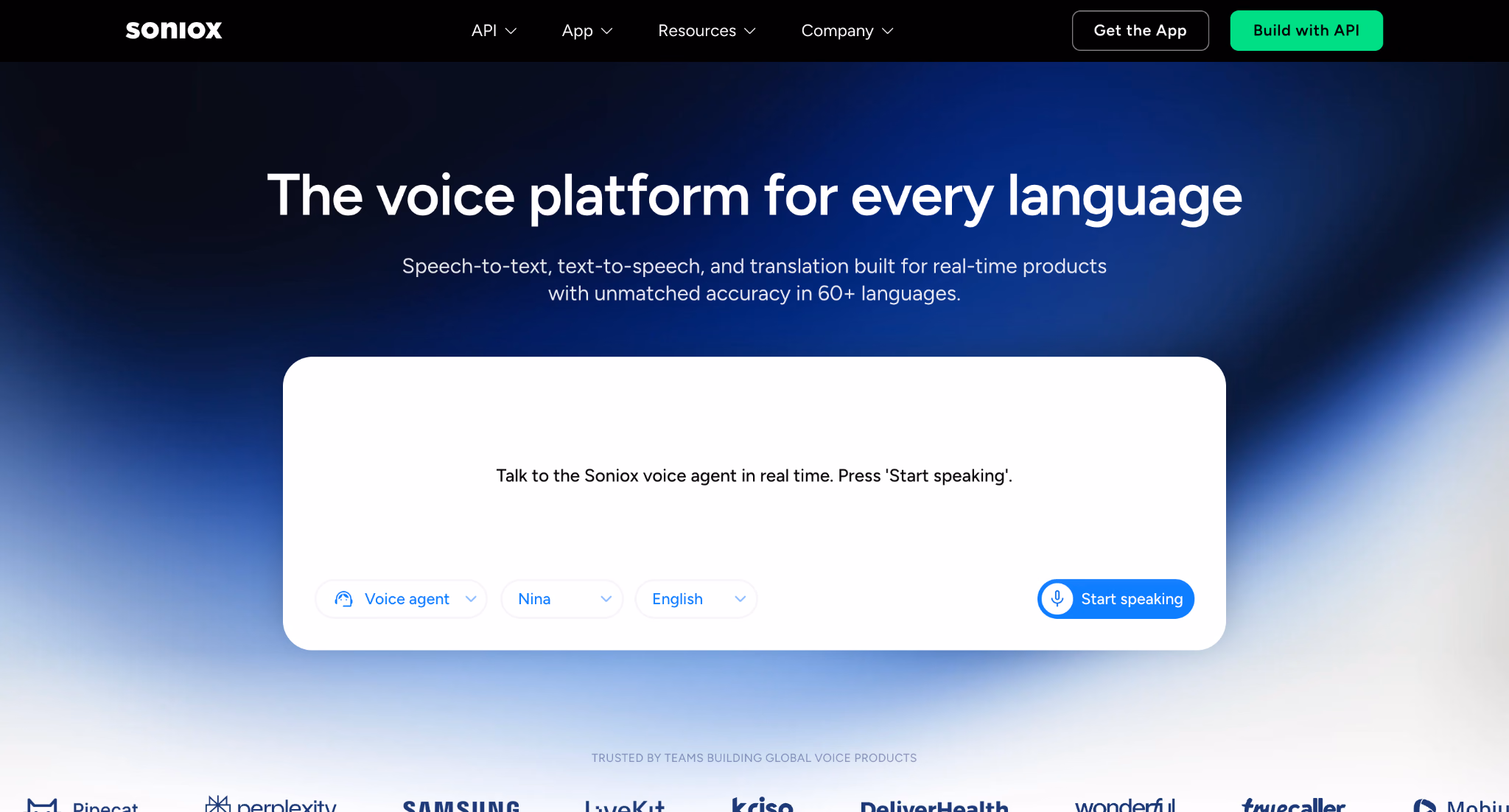 Soniox Startseite