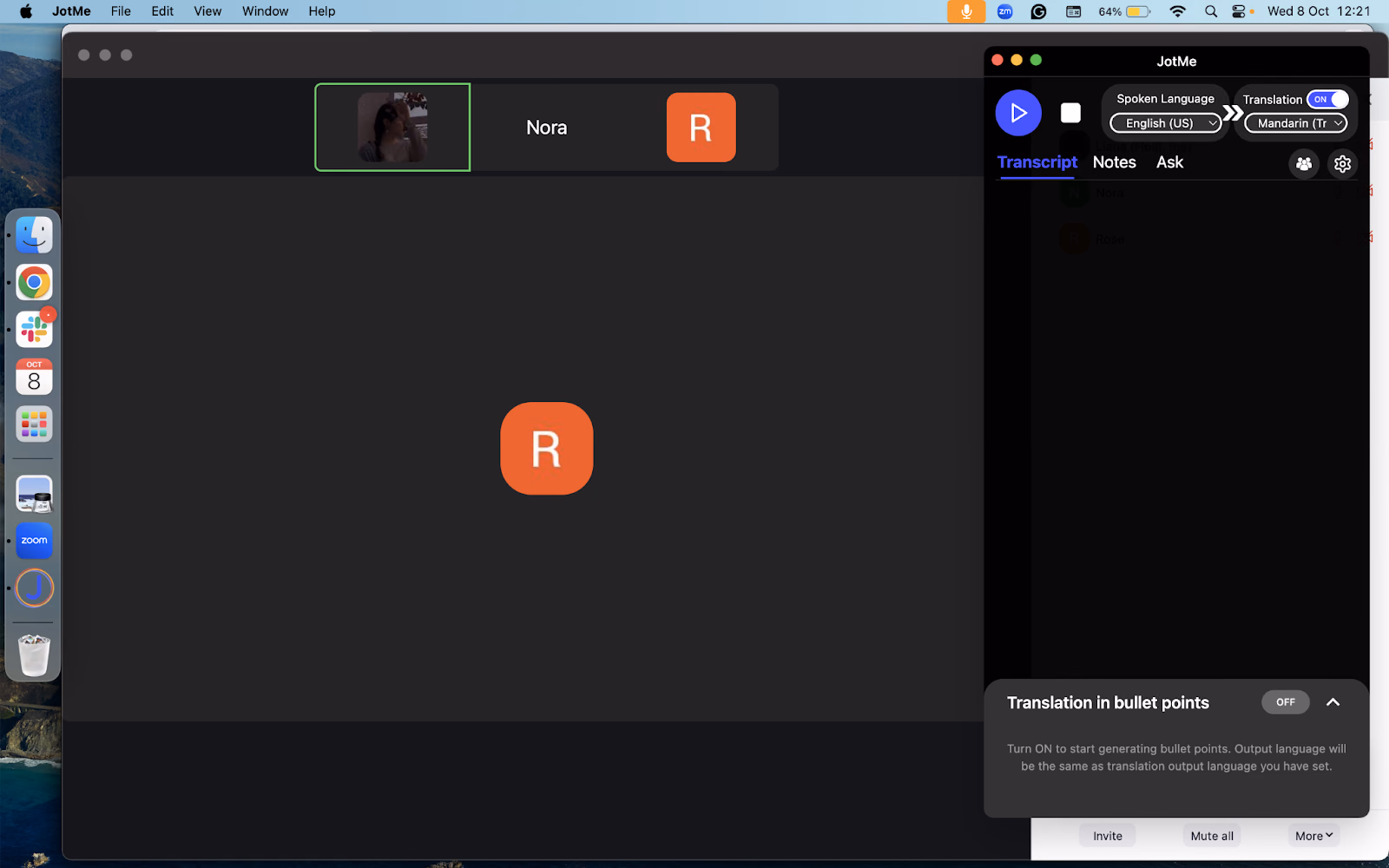 JotMe — Quick Comparison Between English-to-Chinese Live Translators
