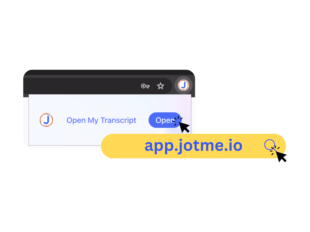 3. JotMe 대시보드에서 녹취록을 확인하세요.