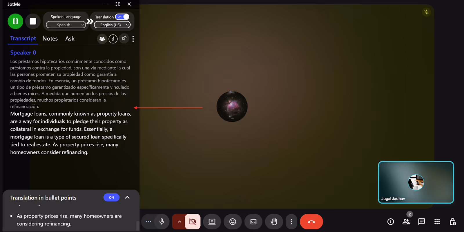 JotMe — Schnelle Empfehlungen der Live-Übersetzungstools für Google Meet