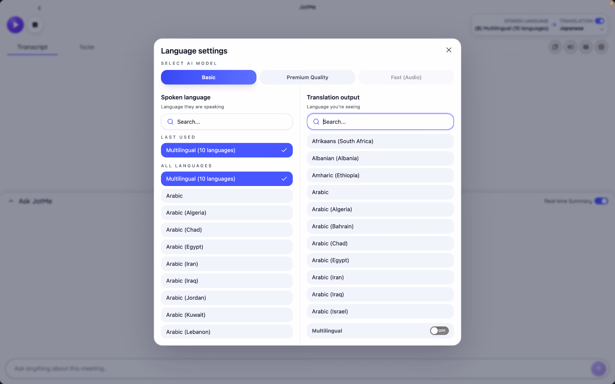 jotme ai models