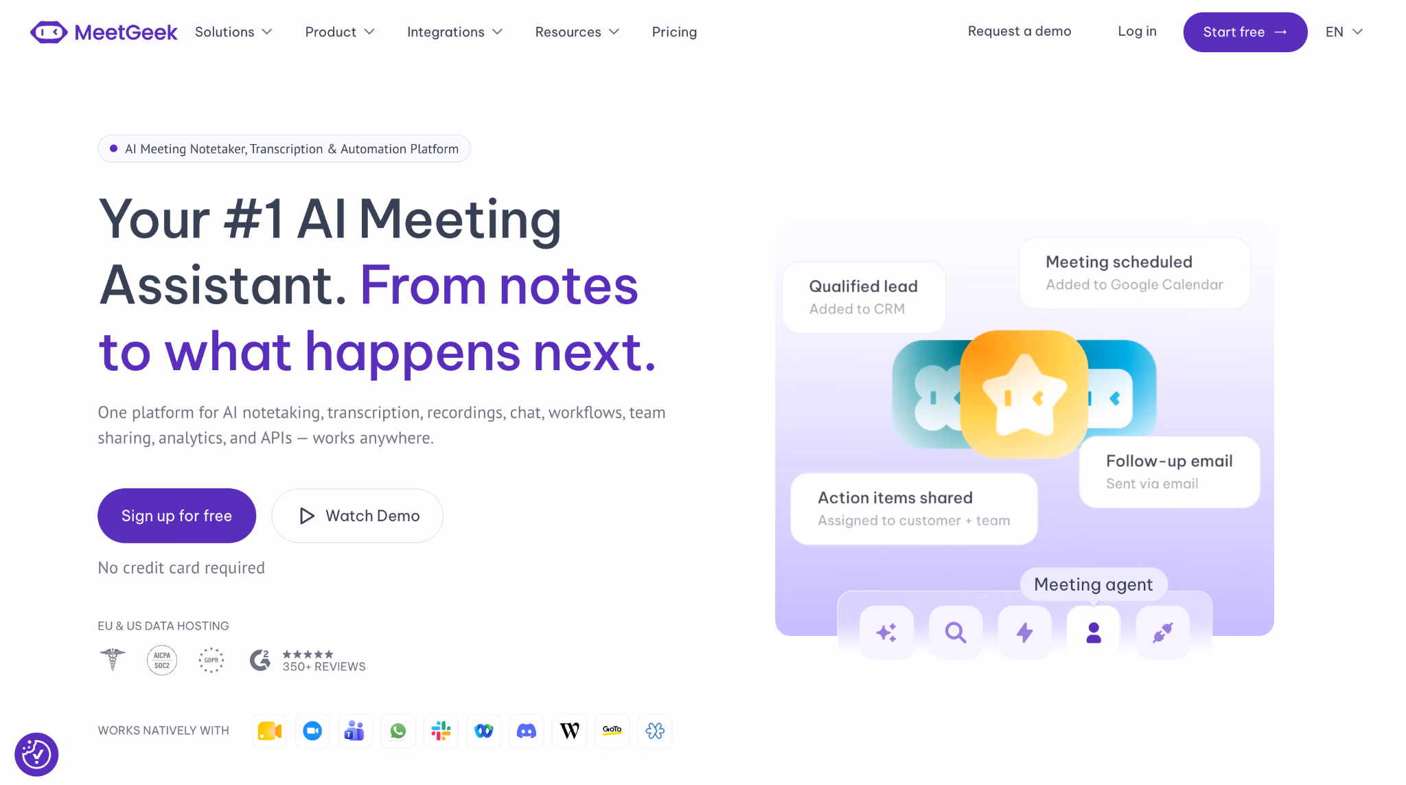 meetgeek homepage