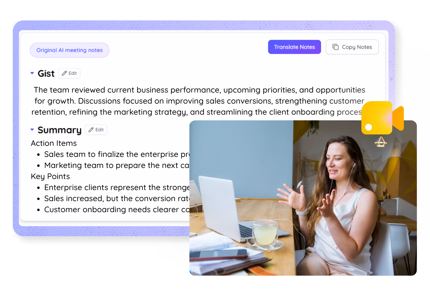 JotMe — Translate transcripts after the call