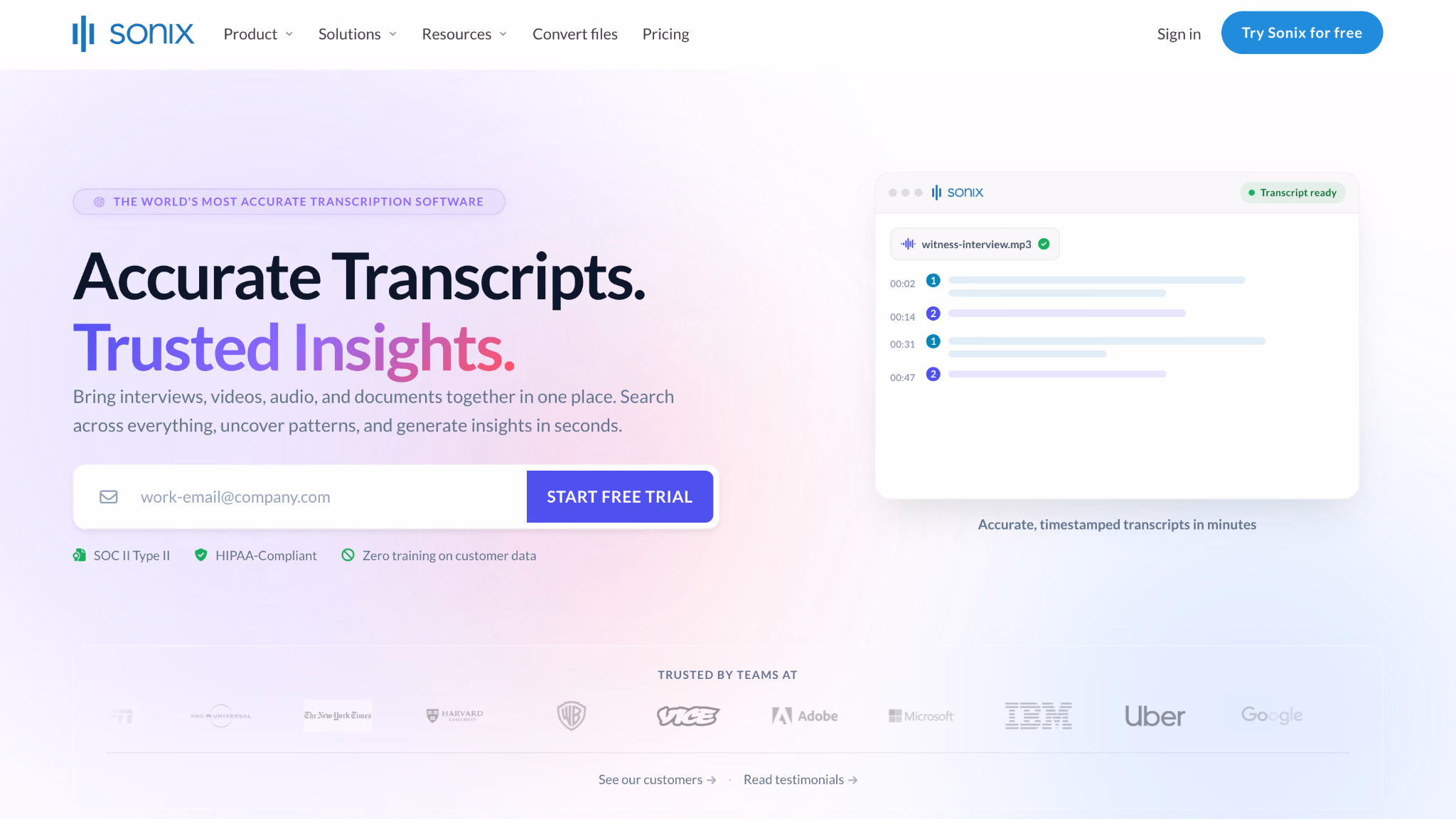 sonix homepage