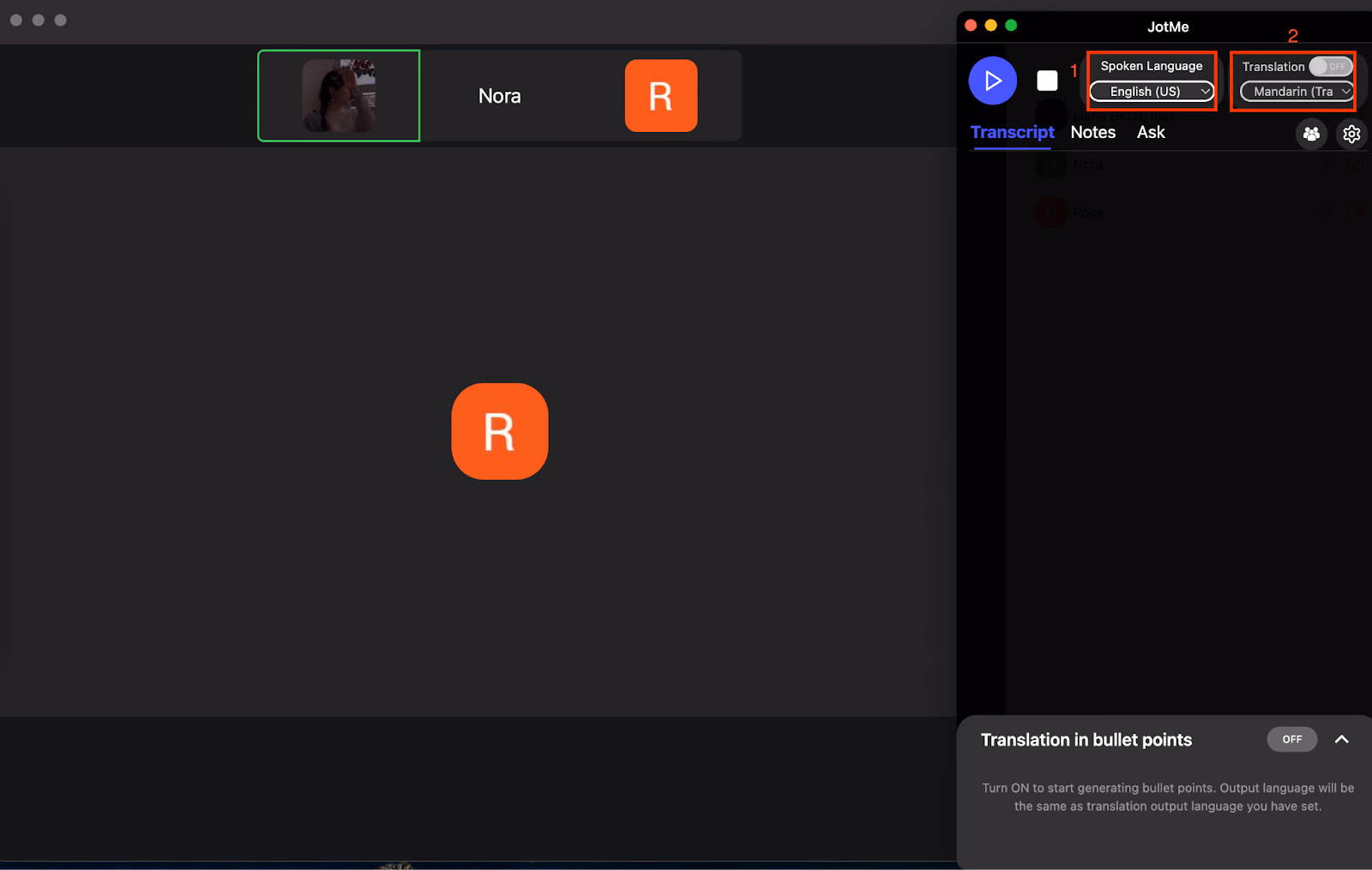 JotMe — Quick Comparison Between English-to-Chinese Live Translators