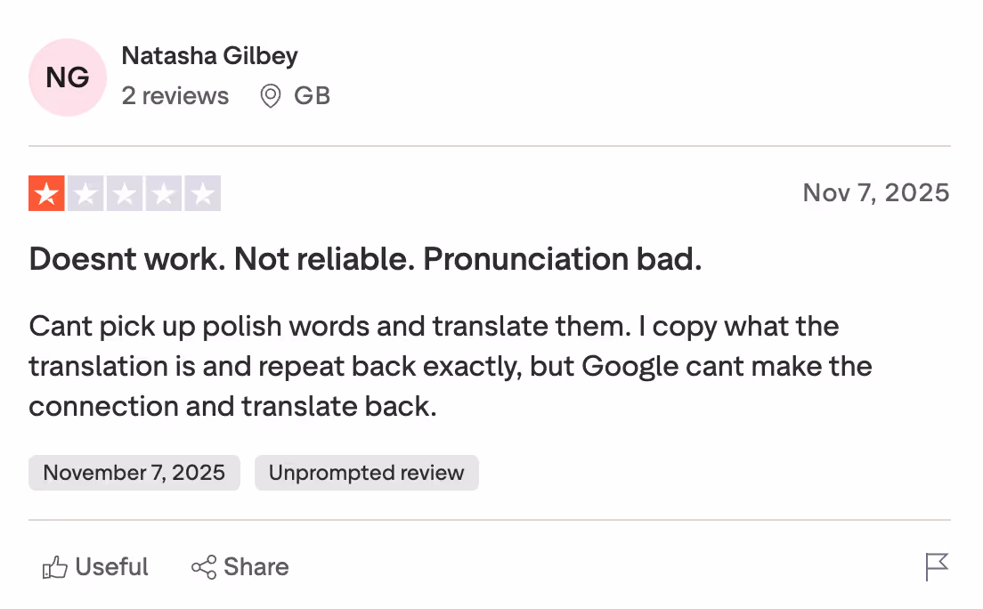 google translate trustpilot review