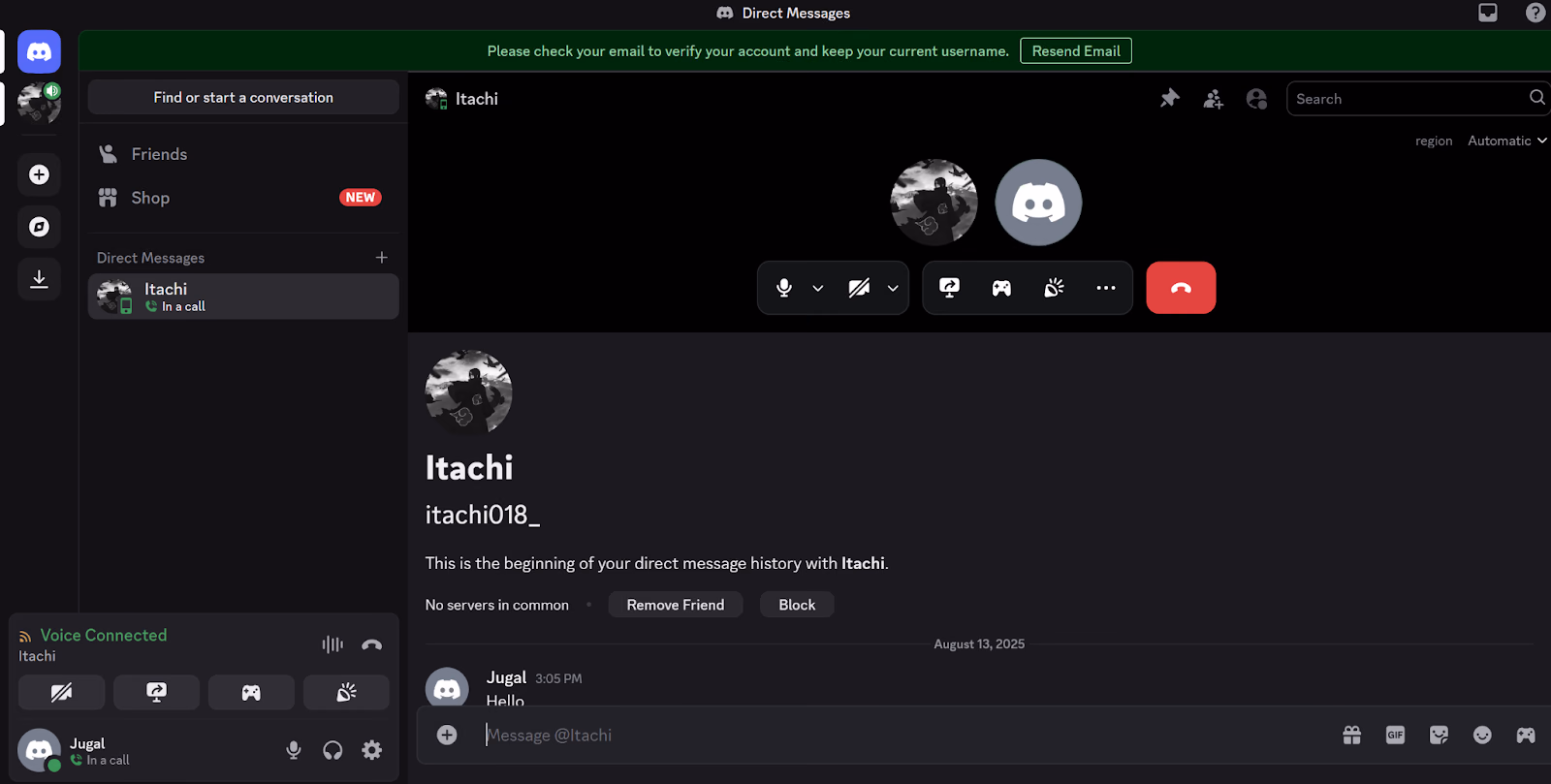 Einen Discord-Sprachanruf starten, um mit der Transkription zu beginnen
