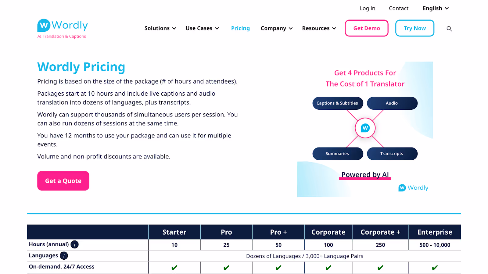 worldly ai pricing