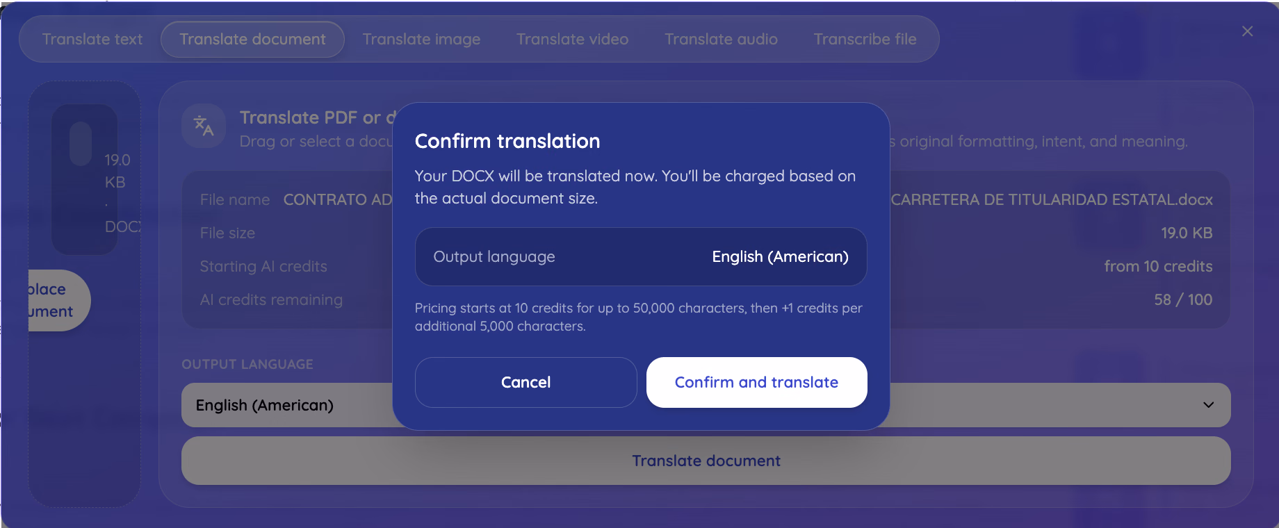 xác nhận bản dịch trên jotme