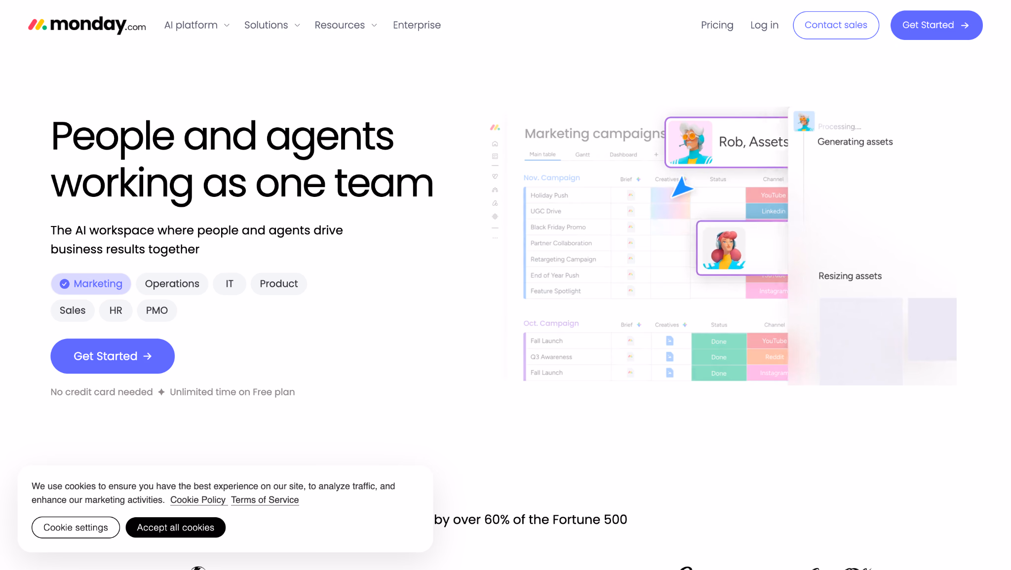 monday.com homepage