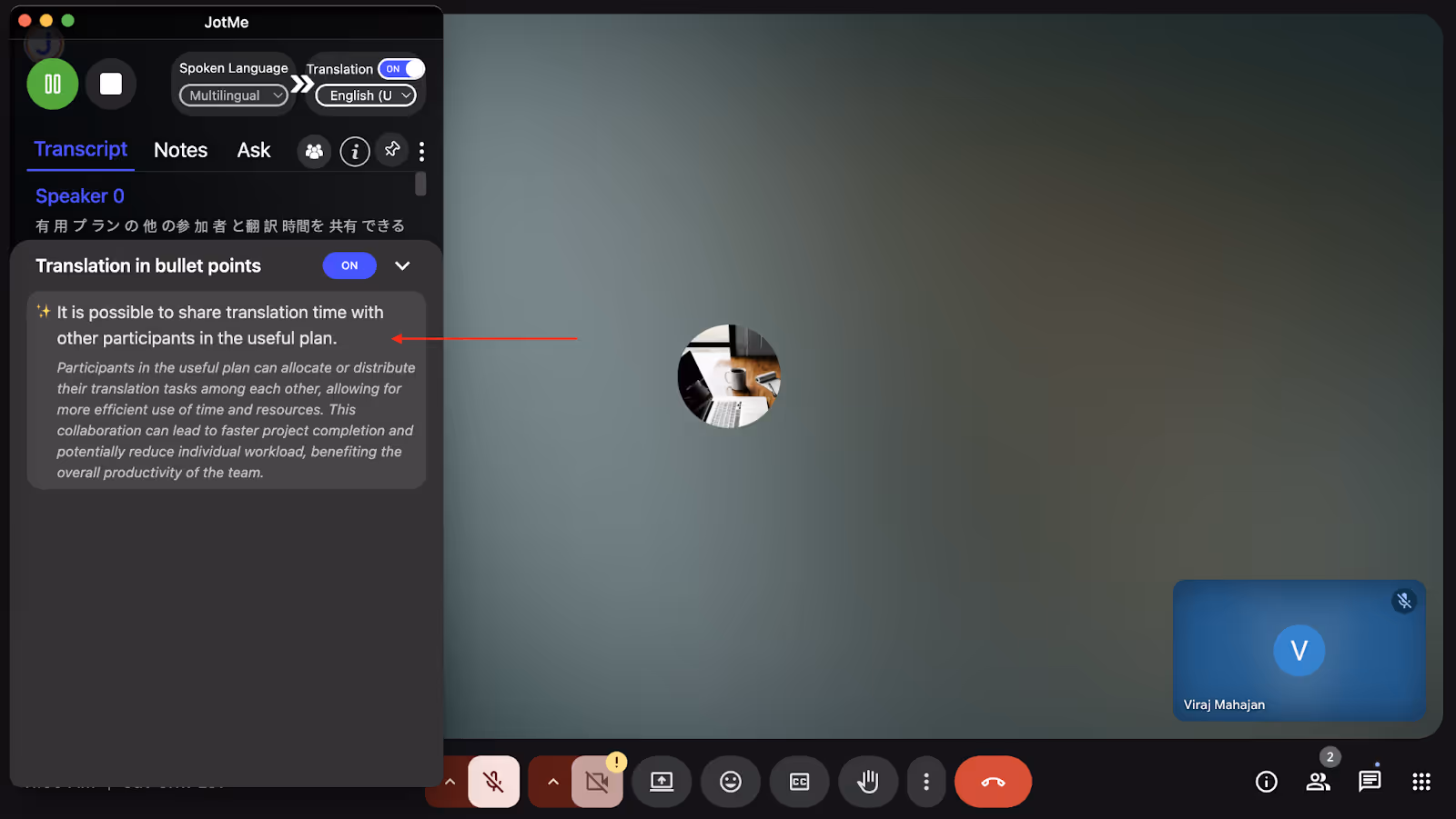 JotMe — Schnelle Empfehlungen der Live-Übersetzungstools für Google Meet