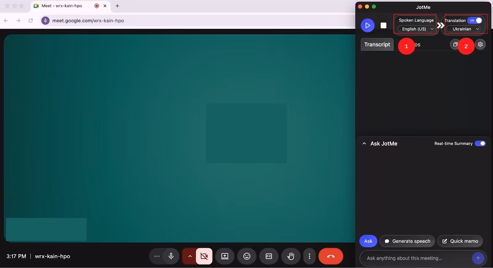 JotMe — Comparaison rapide des outils de traduction en direct de l'anglais vers l'ukrainien