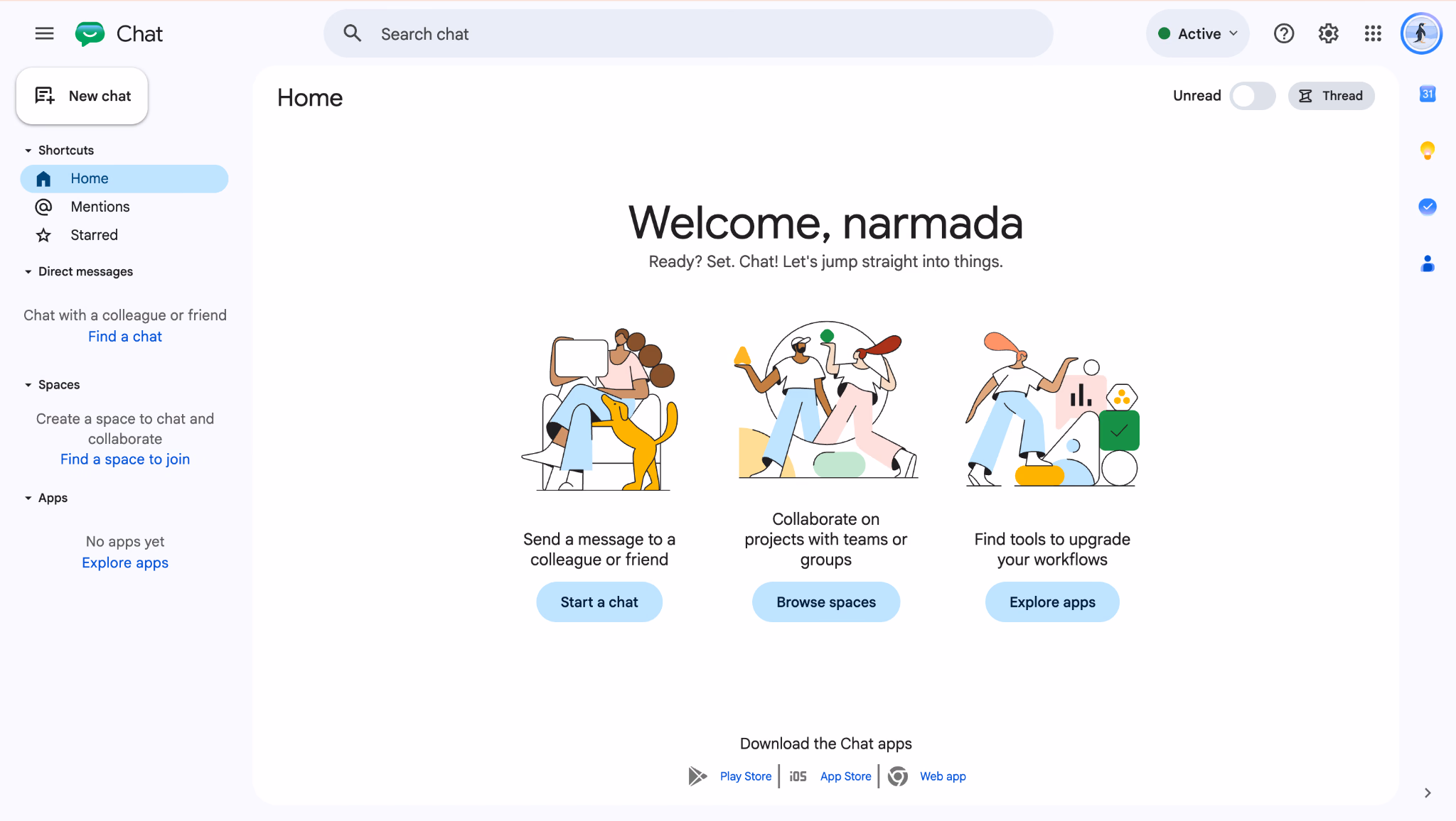 google chat homepage