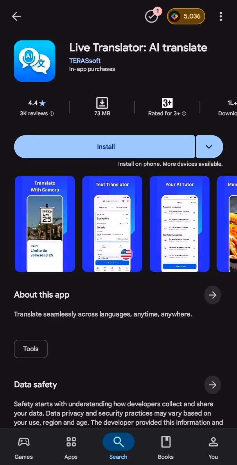 live translator ai translate homepage