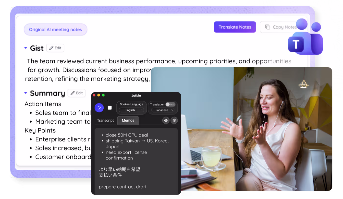 JotMe — Meeting notes that make sense