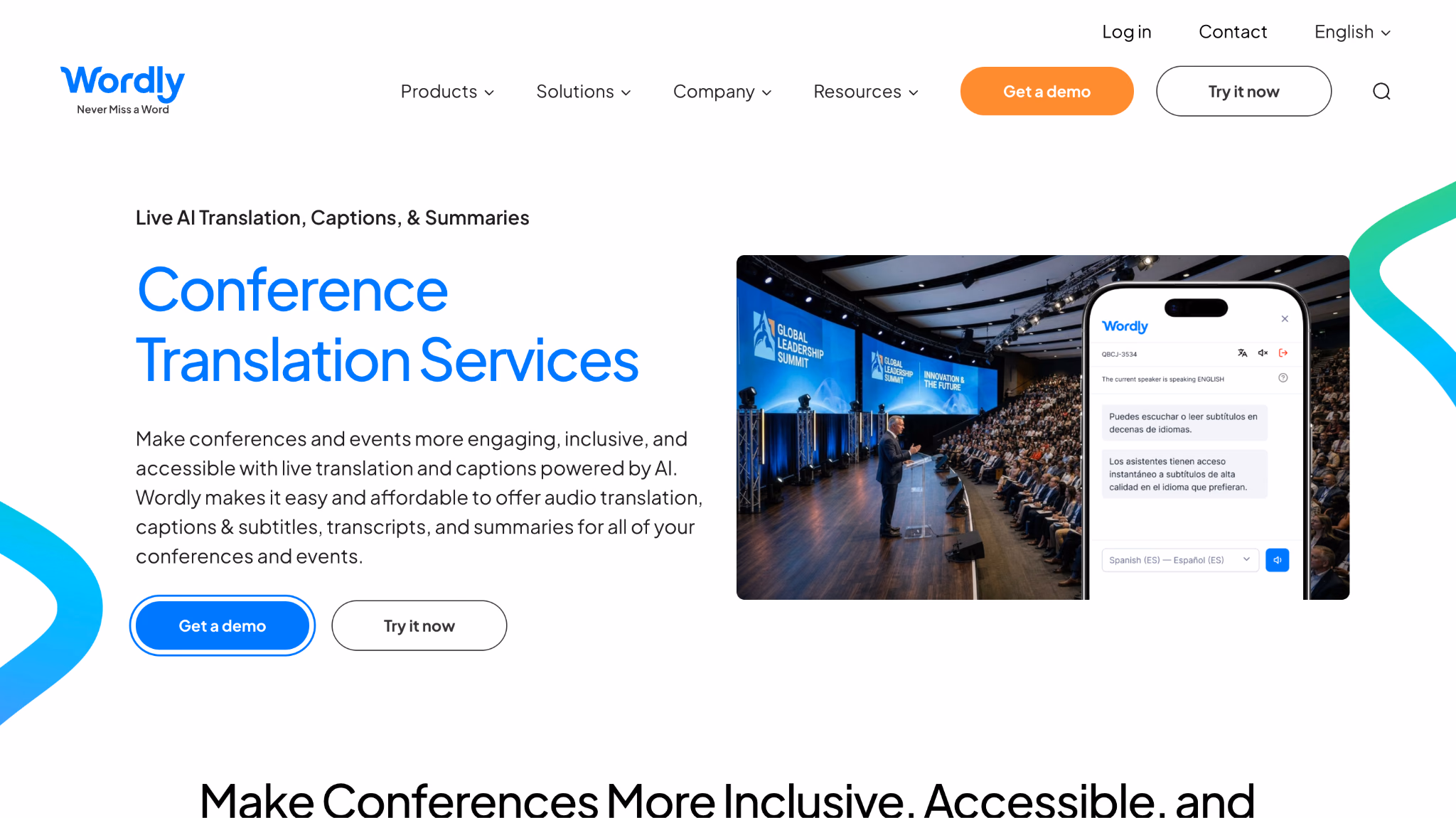 wordly homepage
