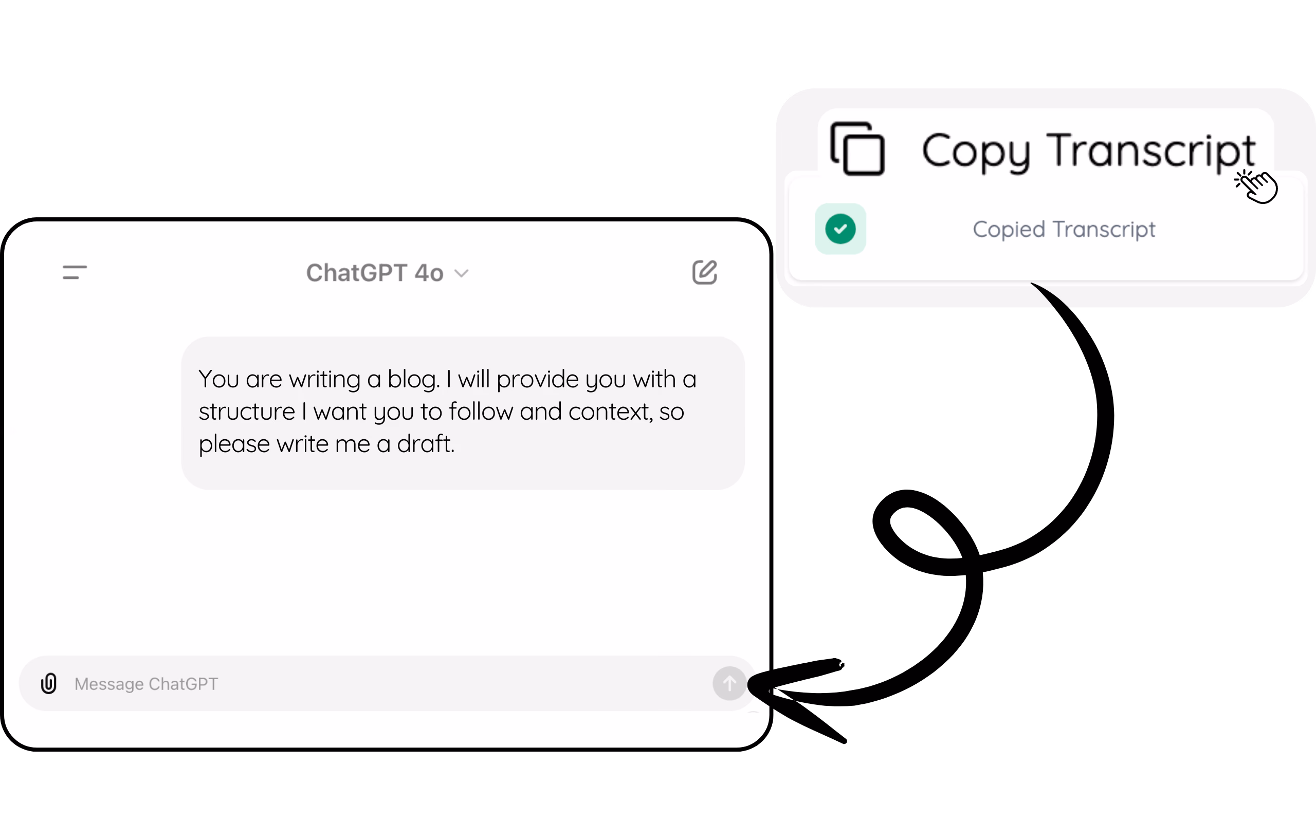 How to Use ChatGPT with the Transcript to Produce High-Quality Drafts of Content