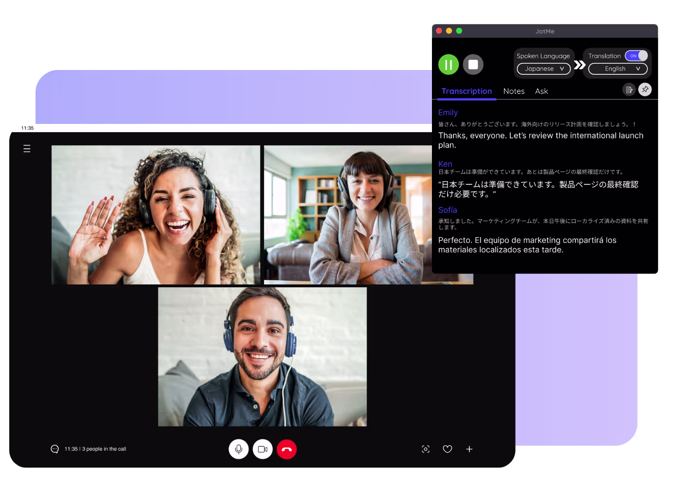Transcription multilingue