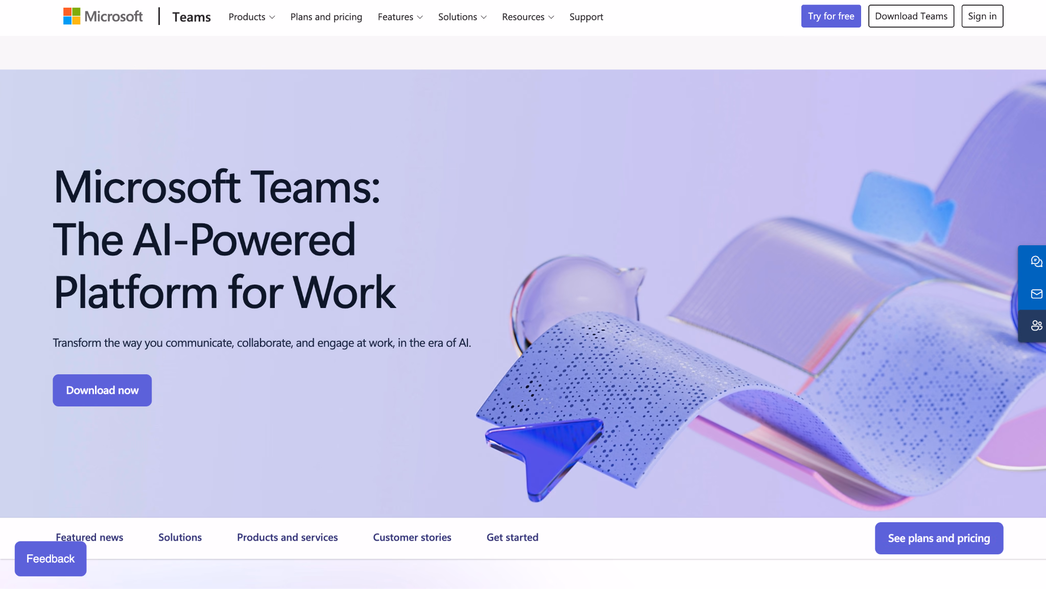 teams homepage