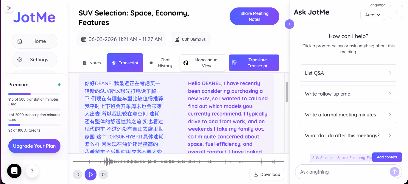 JotMe — What is Zoom Translation, and Can Zoom Translate a Meeting in Real Time?