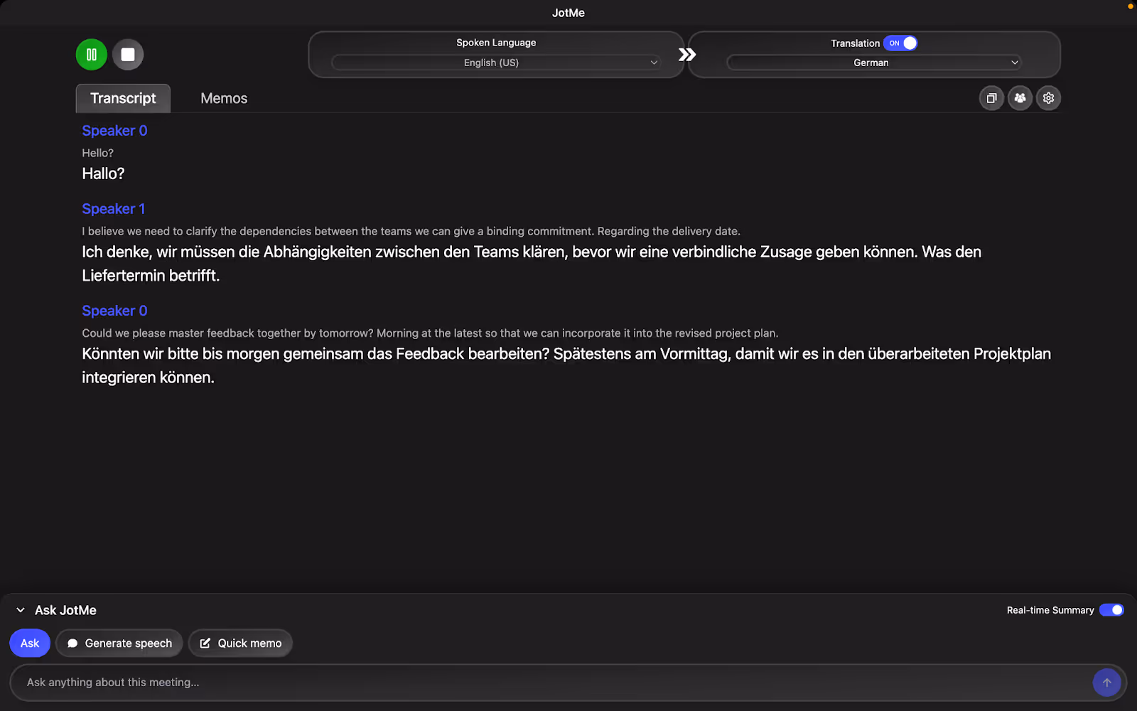 contextual translation of jotme