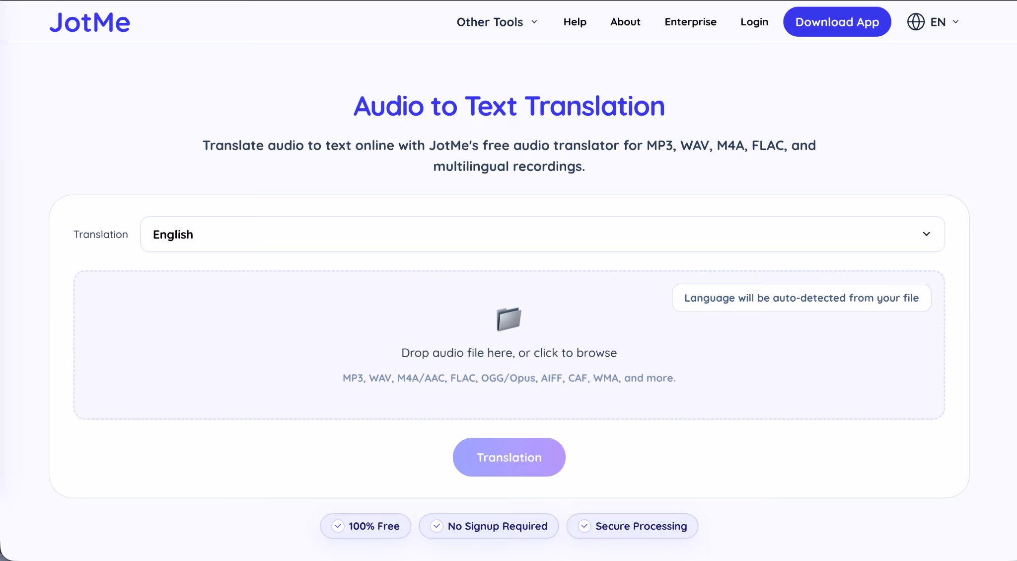 How to Translate Audio for Free Using JotMe