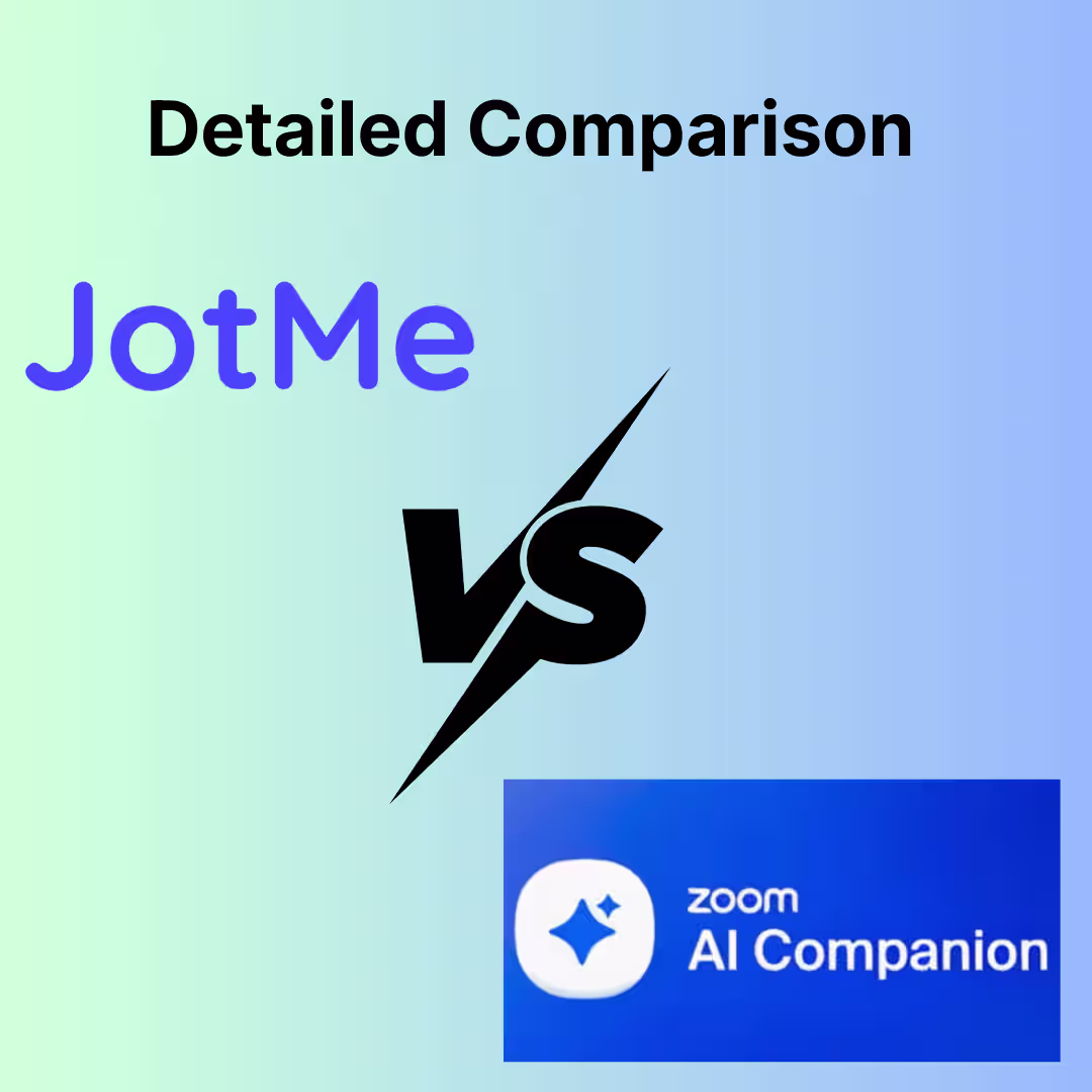 Zoom AI Companion vs. JotMe AI: Detaillierter Anwendungsfallvergleich für mehrsprachige Teams