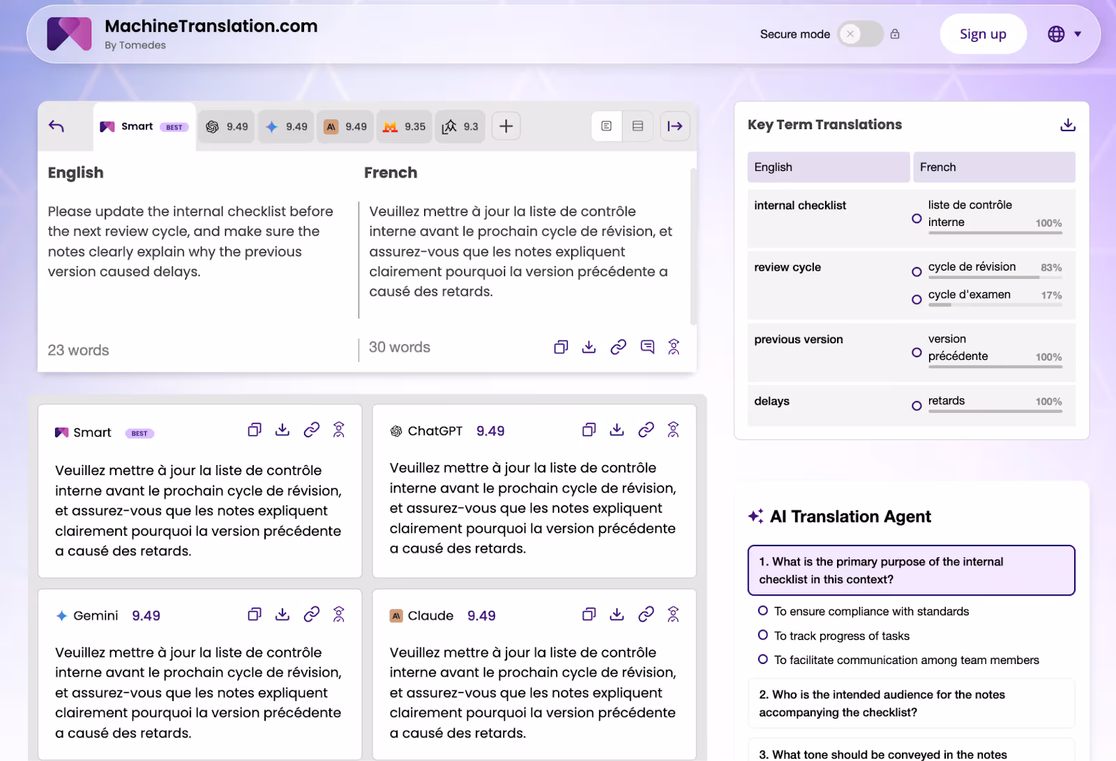 machinetranslation example
