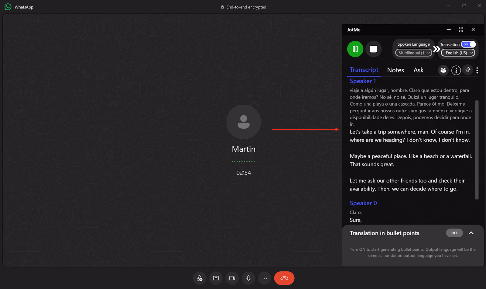 JotMe — Schritt 1: So öffnen Sie WhatsApp Web oder Desktop