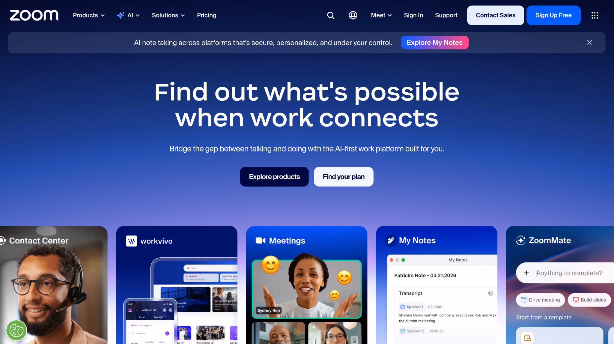 zoom homepage