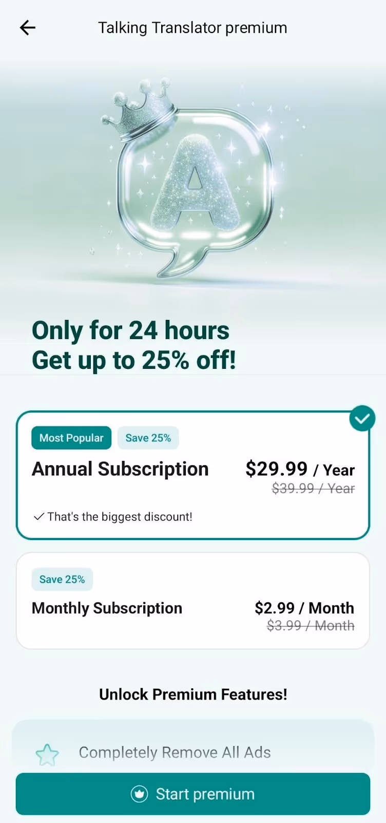 talking translator pricing