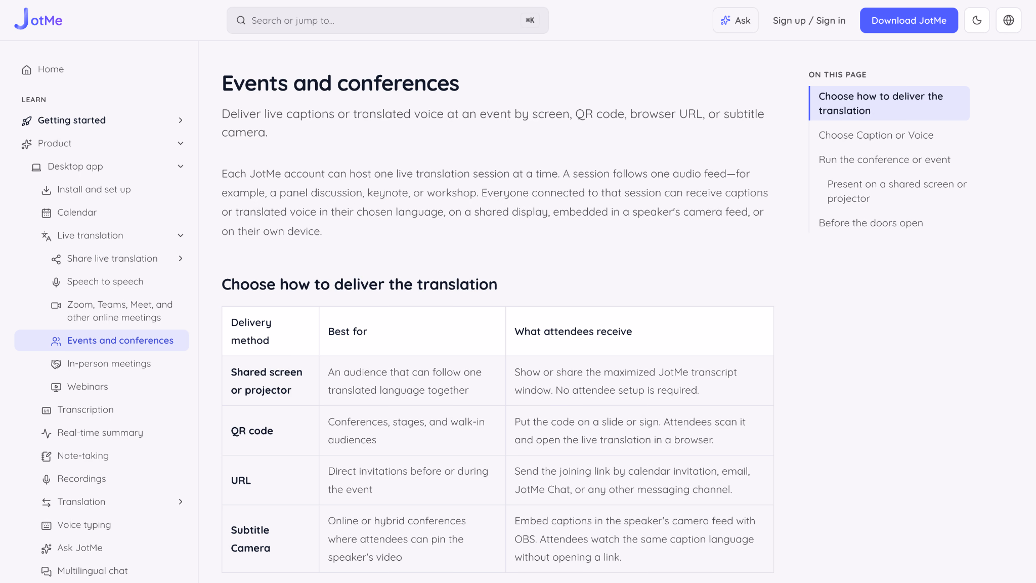 jotme homepage