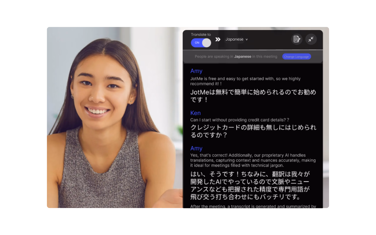 Captions in live transcription