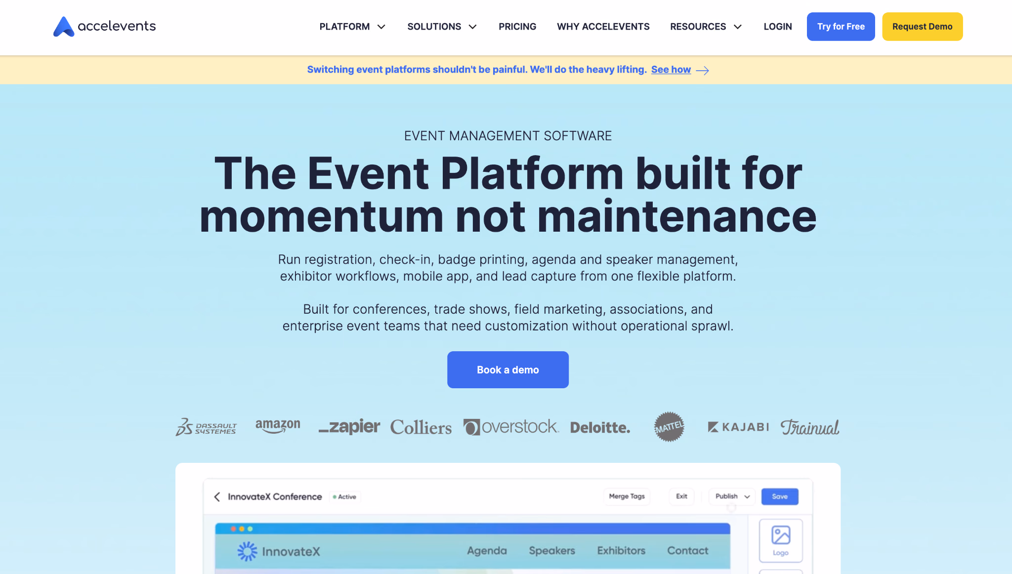 accelevents homepage