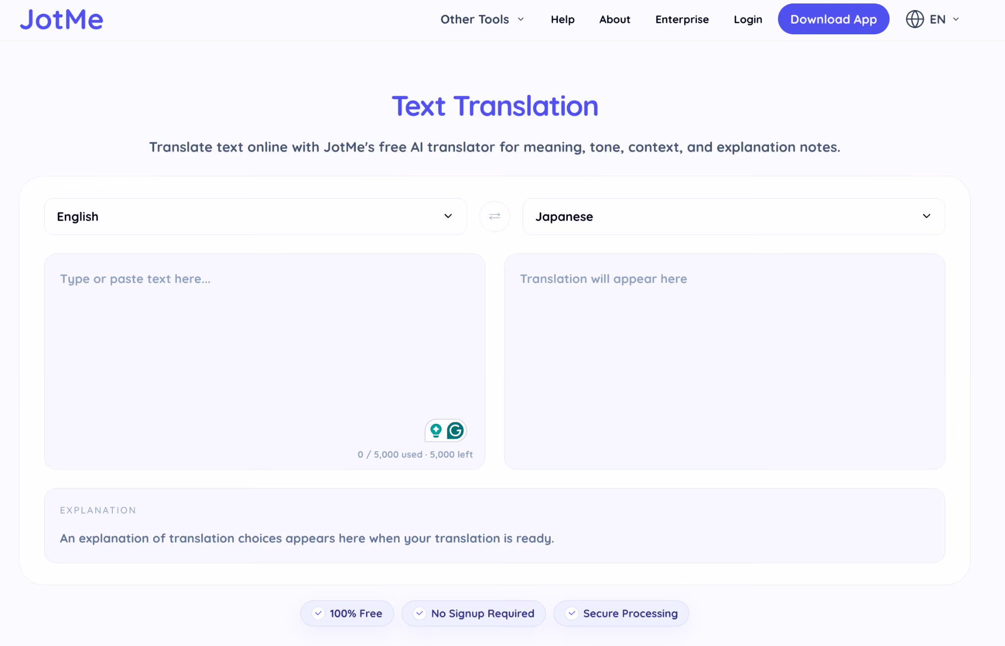 How to Translate Text for Free Using JotMe