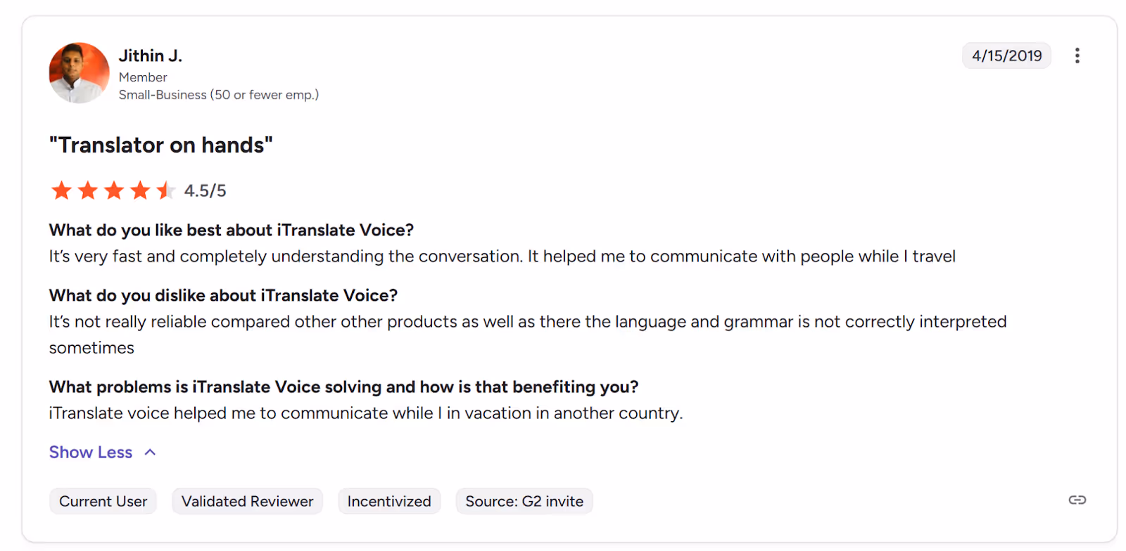 itranslate voice review