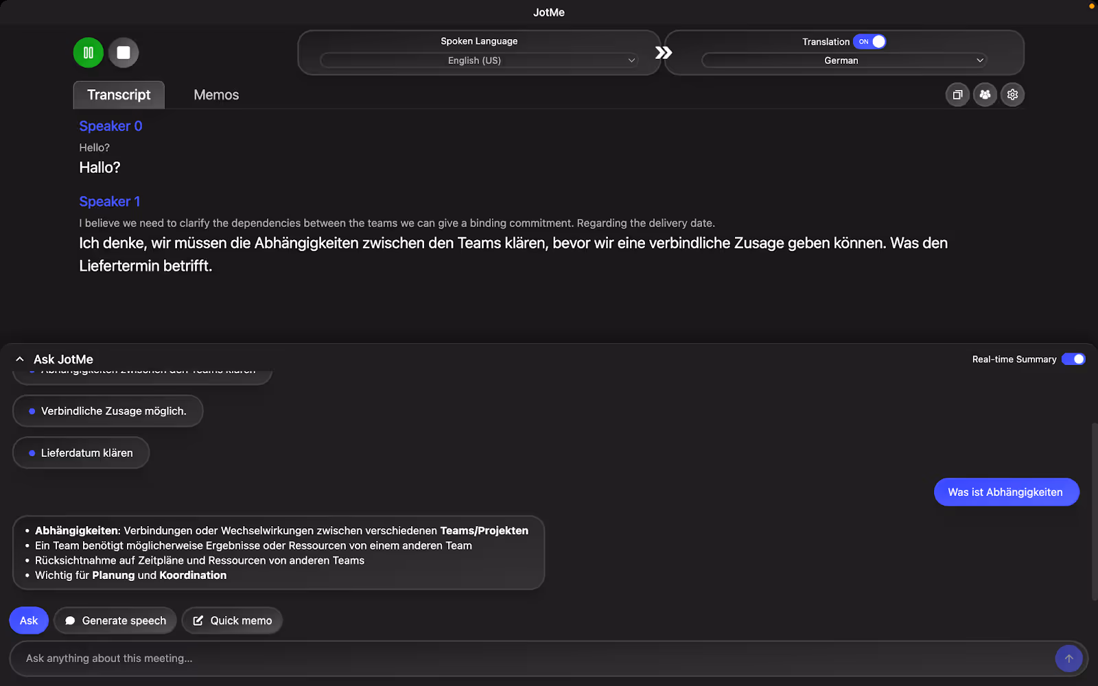 ai ask feature