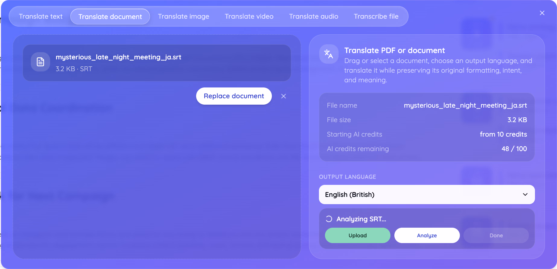 análisis de archivo en jotme