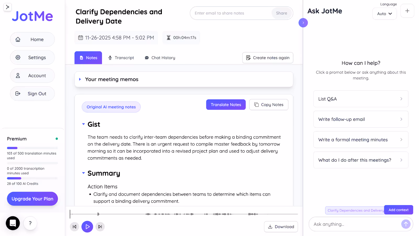 ai meeting notes