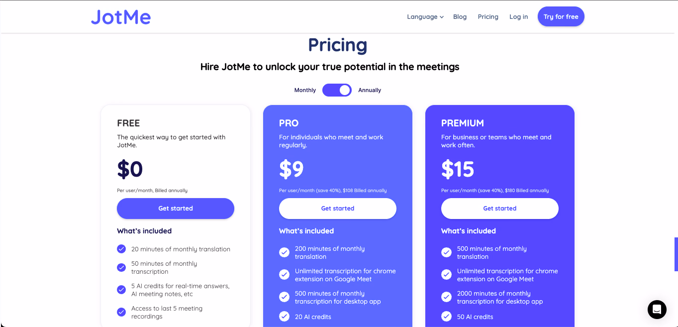 JotMe — Đề xuất nhanh dựa trên các trường hợp sử dụng