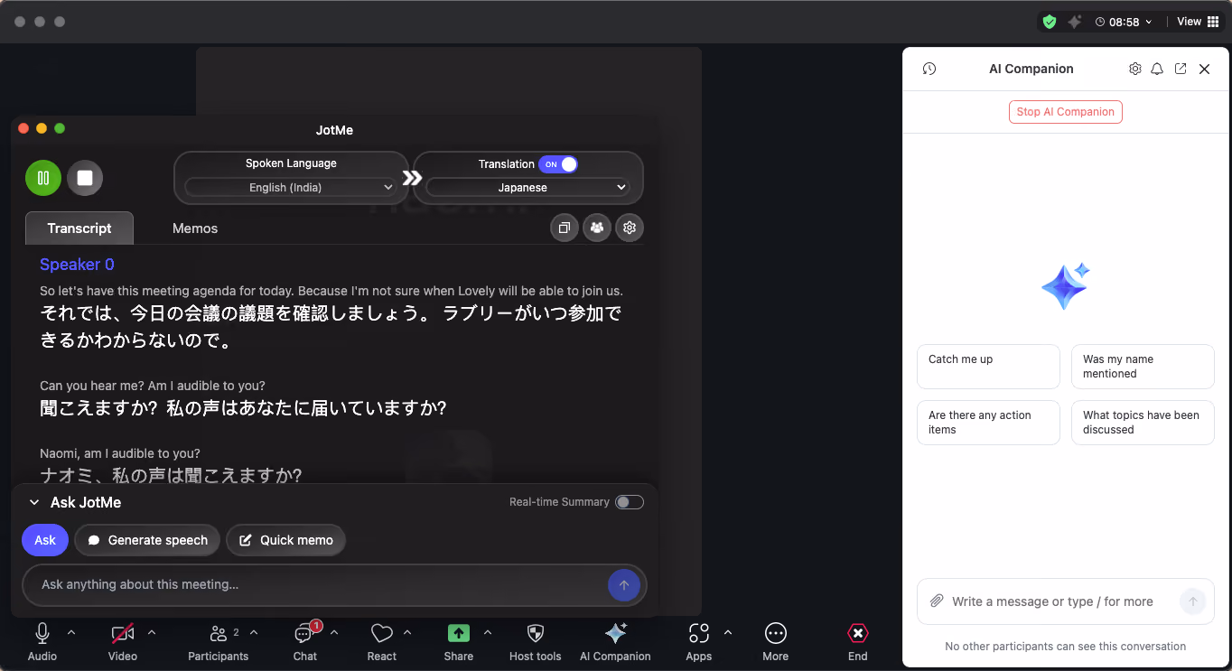 JotMe — ‍TL;DR