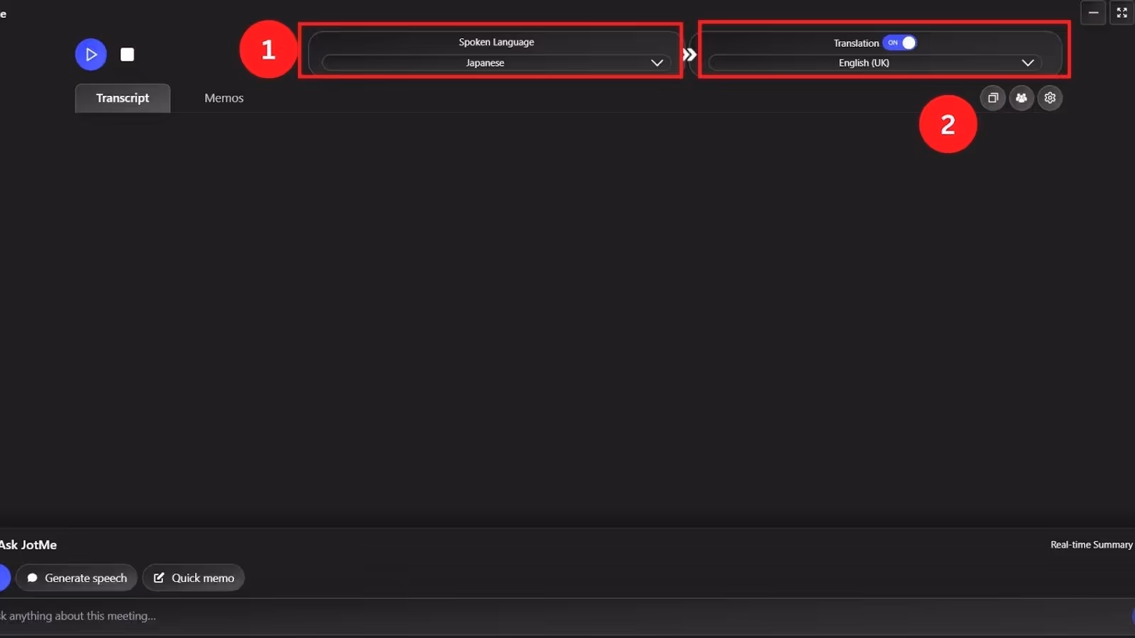 select language on jotme