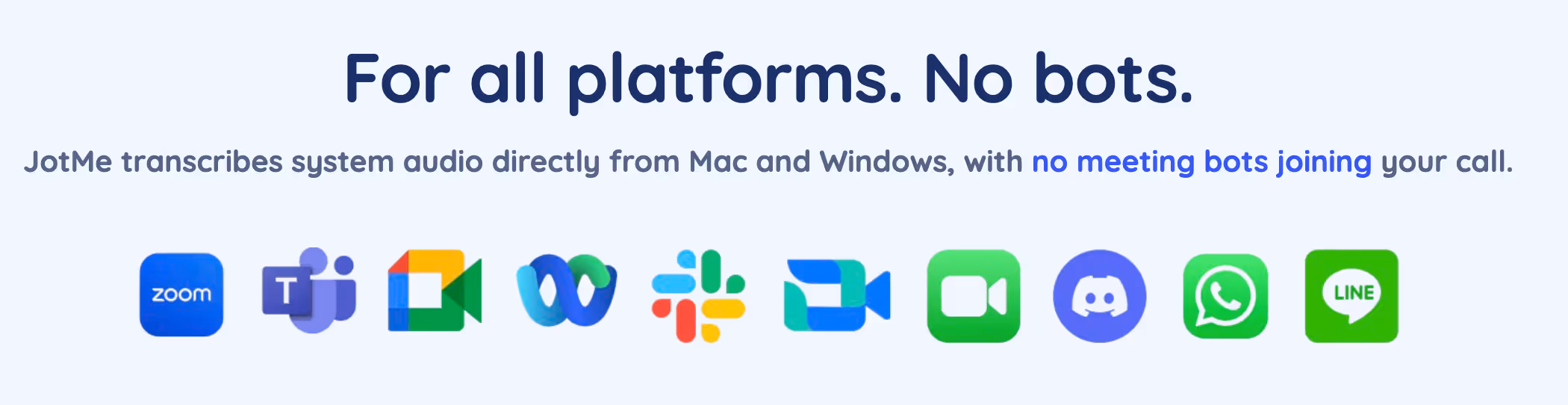 JotMe — 2. Начните встречу