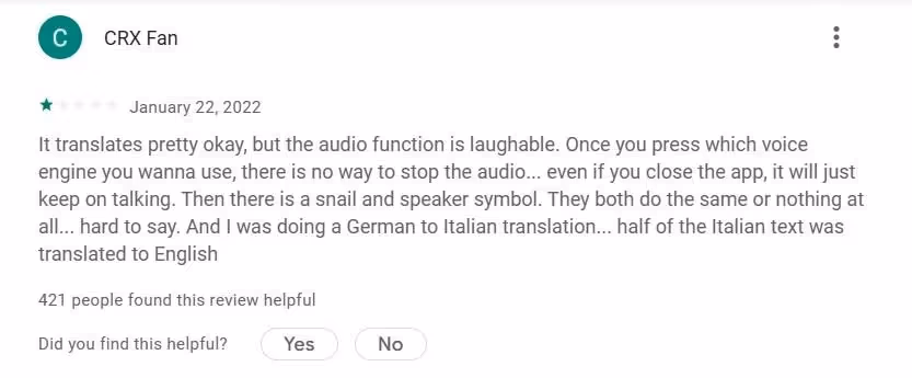 instant voice translate review
