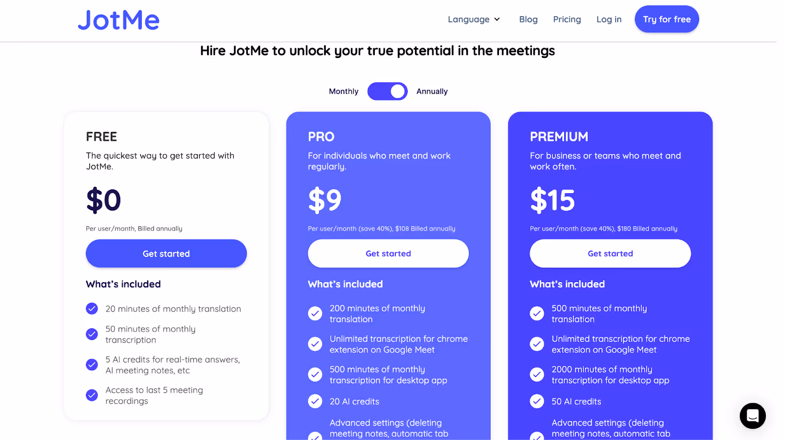 jotme pricing