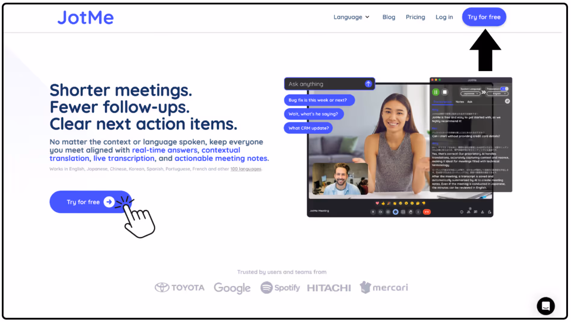 JotMe — TL; DR