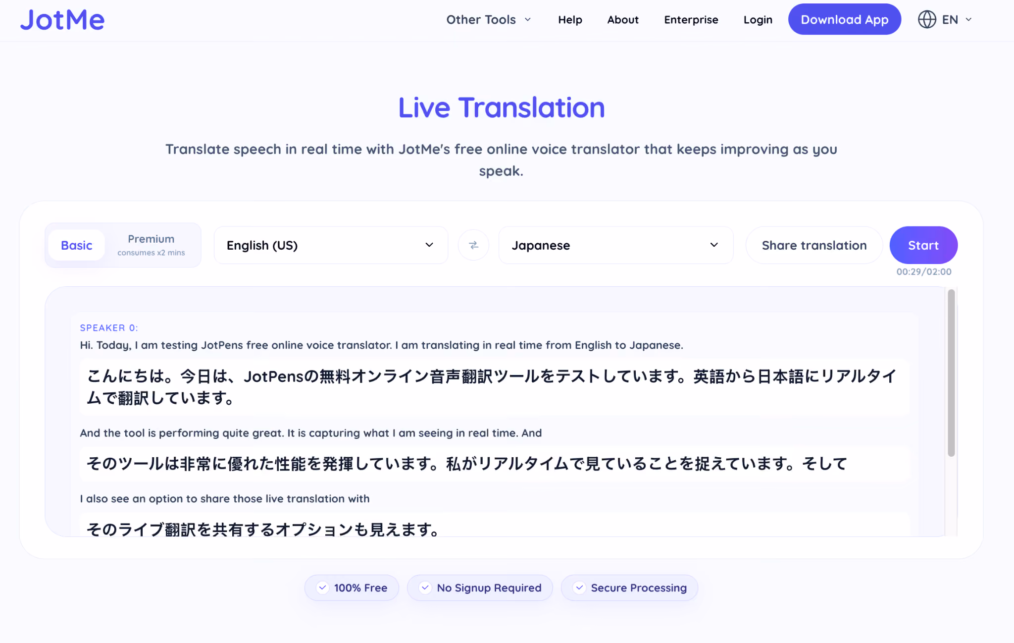 How to Translate Voice for Free Using JotMe